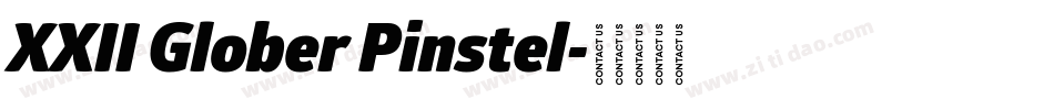 XXII Glober Pinstel字体转换